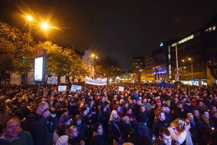 Протест в Братиславе, ноябрь 2014