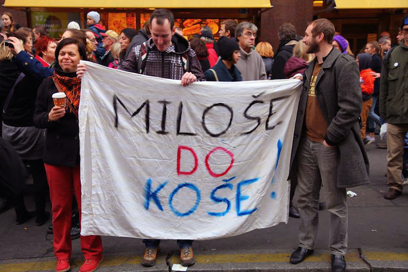 Протест в Праге, 17 ноября 2014 года
