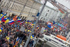 Как россияне скандировали «Слава Украине» в центре Москвы