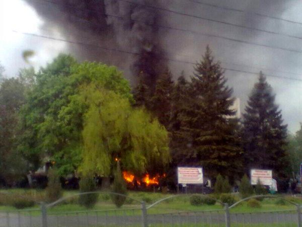 Горотдел милиции в Мариуполе сгорел дотла