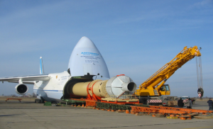 Украинский Ан-124 транспортирует запчасти для SpaceX