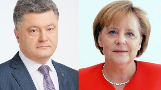 Порошенко обсудил с Меркель минские договоренности