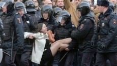 В России и Беларуси прошли акции протеста