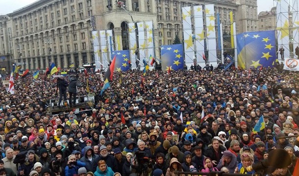В Киеве митинговали сторонники Саакашвили