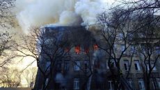 Полиция установила первых подозреваемых в деле о пожаре в Одесском колледже
