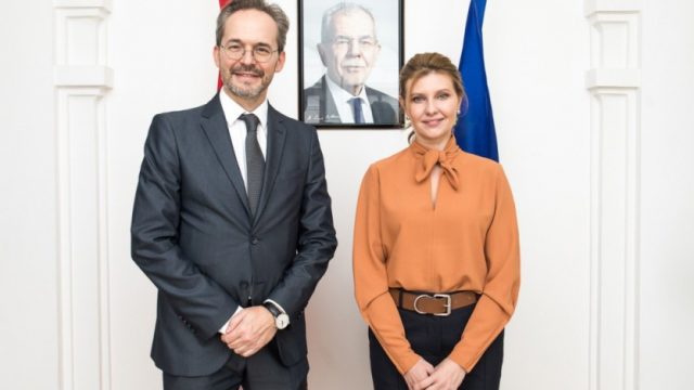 Елена Зеленская встретилась с Послом Австрии в Украине
