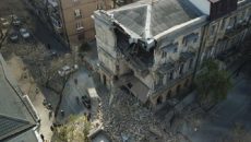 В центре Одессы рухнул старинный дом (ВИДЕО)