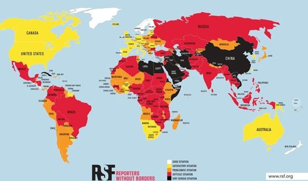 Украина опустилась в Индексе свободы прессы