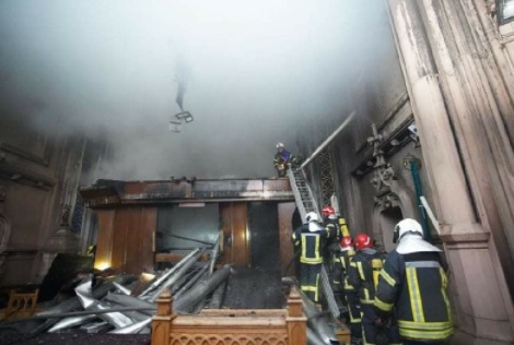 Пожар в Костеле Святого Николая ликвидировали