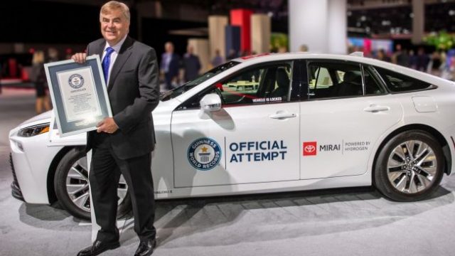 Водородная Toyota Mirai установила мировой рекорд по дальности хода